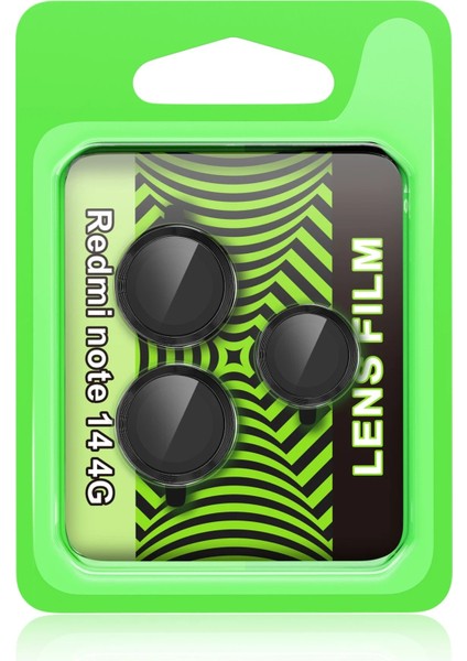 MYT09 Xiaomi Redmi Note 14 4g Raze Metal Kamera Lens - Siyah
