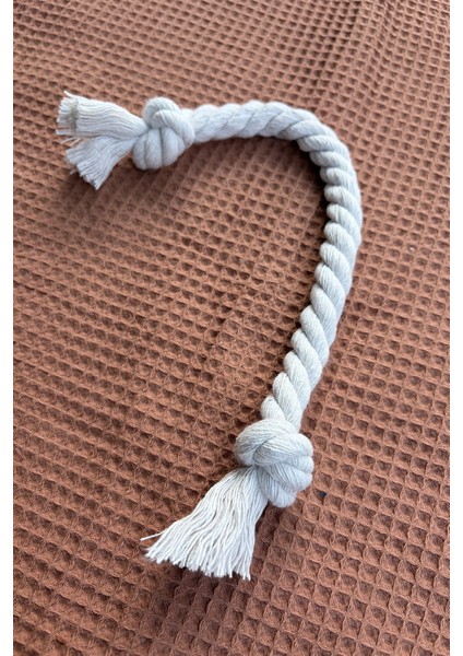 Köpek Diş Ipi Oyuncağı 20 cm – Doğal %100 Pamuk Çiğneme Oyuncağı, Diş Temizleme, Eğitim ve Oyun