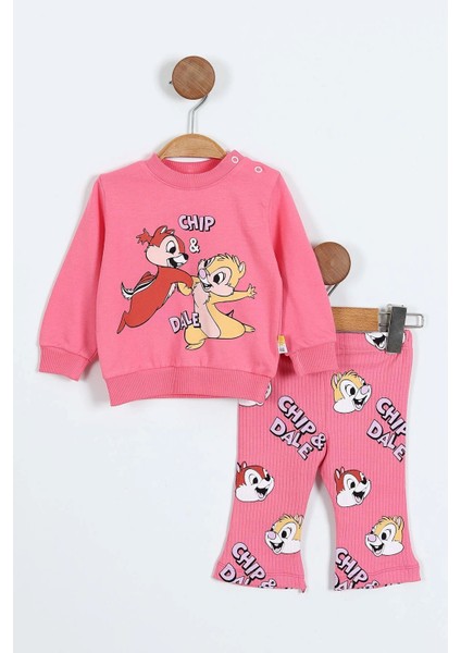 6-24 Ay Chip & Dale Baskılı Ispanyol Paça Bebek Takımı | Mevsimlik