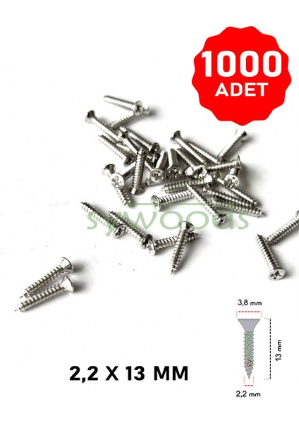 13 mm Mini Hobi Vidası Nikel 1000 Adet modelleri