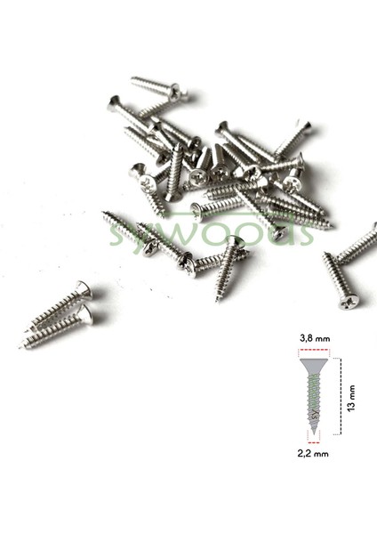 13 mm Mini Hobi Vidası Nikel 1000 Adet indirimleri