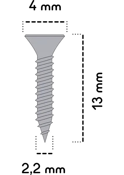 100 Adet 13 mm Mini Hobi Vidası Nikel 100 Adet fiyatları