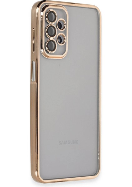 MYT09 Samsung Galaxy A23 4g Kılıf Lensli Silikon - Gold