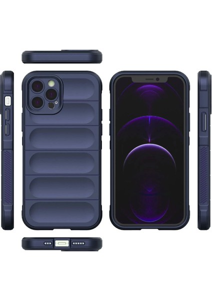 MYT09 iPhone 12 Pro Kılıf Optimum Silikon - Lacivert modelleri