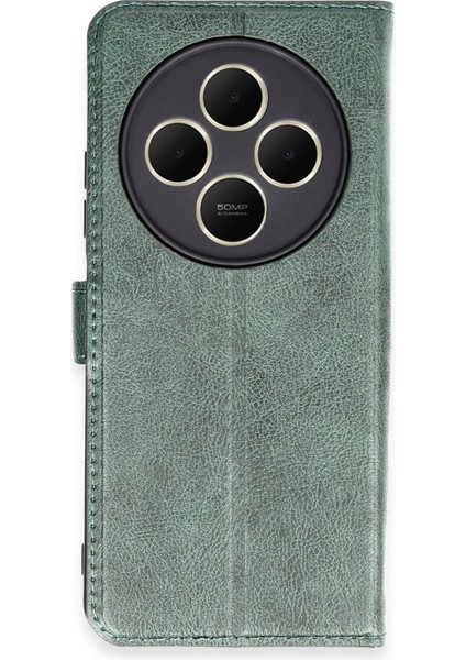 MYT09 Xiaomi Redmi 14C Kılıf Trend S Plus Kapaklı Kılıf - Yeşil