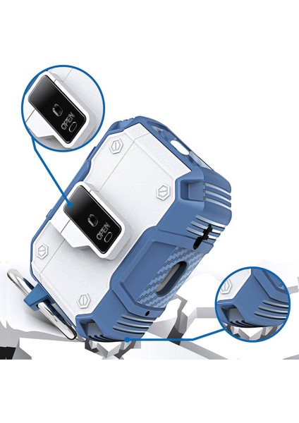 Airpods 3. Nesil Uyumlu Inc Airbag 35 Darbelere Karşı Dayanıklı Düğmeli Kılıf-Kırmızı indirimleri