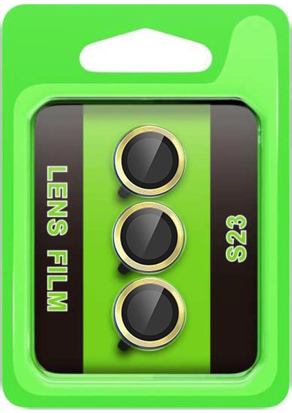 MYT09 Samsung Galaxy S23 Raze Metal Kamera Lens - Sarı