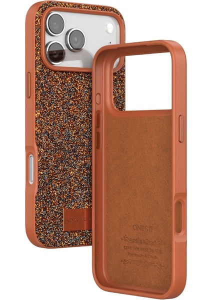 MYT09 Apple iPhone 17 Pro Bright Simli Kapak - Turuncu modelleri