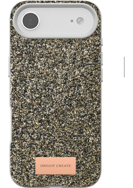 MYT09 Apple iPhone 17 Air Bright Simli Kapak - Çöl Titanyum fırsatları