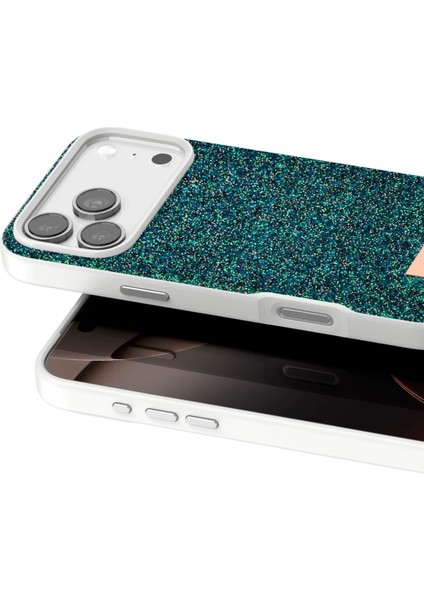 MYT09 Apple iPhone 17 Pro Max Bright Simli Kapak - Koyu Yeşil fiyatları