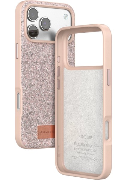 MYT09 Apple iPhone 17 Pro Bright Simli Kapak - Pembe modelleri