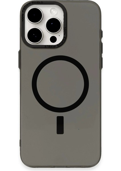 MYT09 iPhone 15 Pro Kılıf Anka Pc Magneticsafe Sert Metal Kapak - Siyah