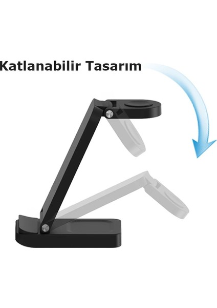 MYT09 S90 4in1 Kablosuz Şarj Masaüstü Set - Siyah