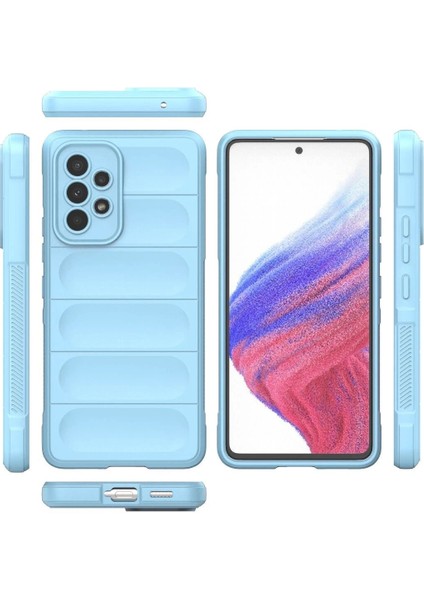 MYT09 Samsung Galaxy A53 5g Kılıf Optimum Silikon - Sky Blue modelleri
