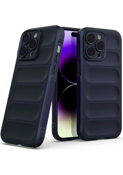 MYT09 iPhone 15 Pro Max Kılıf Optimum Silikon - Lacivert modelleri