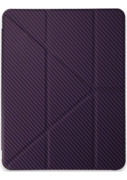 MYT09 iPad Pro 11 (2024) Kılıf Color Karbon Tablet Kılıfı - Derin Mor