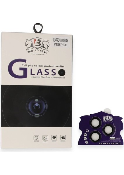 MYT09 iPhone 14 Pro Max Bilvis Titan Kamera Lens - Derin Mor