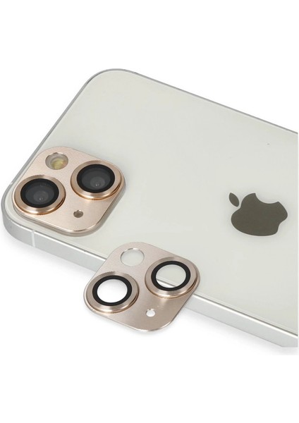 MYT09 iPhone 13 Pers Alüminyum Kamera Lens - Gold