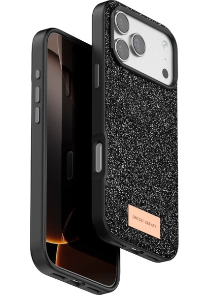 MYT09 Apple iPhone 17 Pro Max Bright Simli Kapak - Siyah