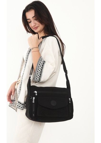 Sanmorris Glc Kadın 3053 Suya Dayanıklı Krinkıl Kumaş Çok Gözlü Ayarlanabilir Çapraz Askılı Omuz Çantası fiyatları