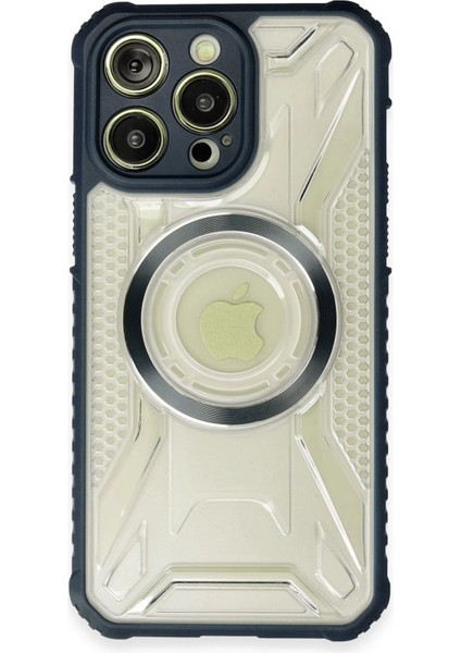 MYT09 iPhone 14 Pro Max Kılıf Prag Magneticsafe Kapak - Lacivert