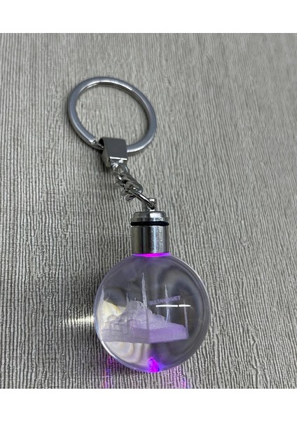 Ledli Sultanahmet Tasarımı Kristal Anahtarlık ALK3804