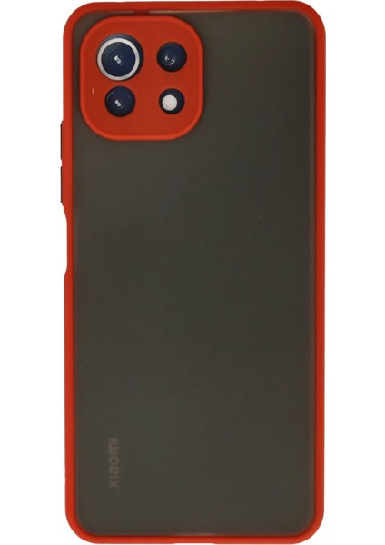 MYT09 Xiaomi Mi 11 Lite Kılıf Montreal Silikon Kapak - Kırmızı
