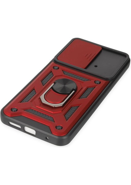 MYT09 Xiaomi Poco M4 Pro 4g Kılıf Pars Lens Yüzüklü Silikon - Kırmızı indirimleri