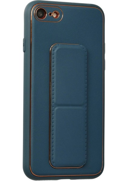 MYT09 iPhone 7 Kılıf Coco Deri Standlı Kapak - Mavi fiyatları