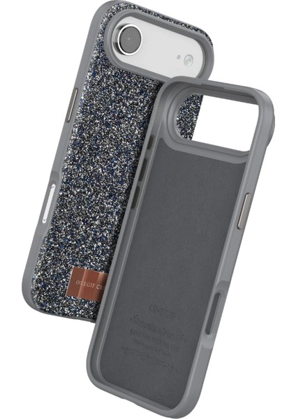 MYT09 Apple iPhone 17 Air Bright Simli Kapak - Gümüş modelleri