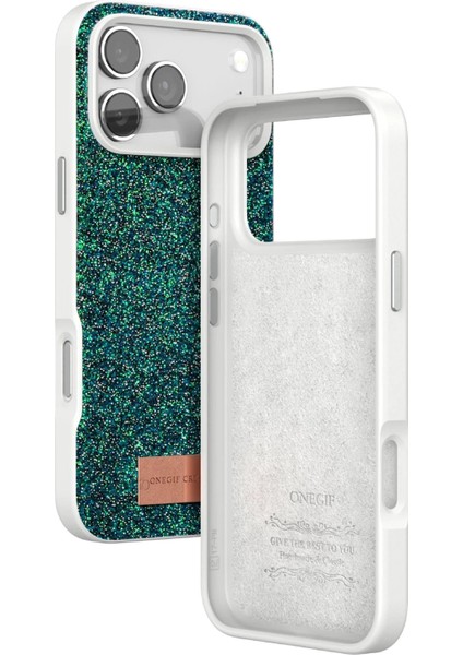 MYT09 Apple iPhone 17 Pro Bright Simli Kapak - Koyu Yeşil modelleri