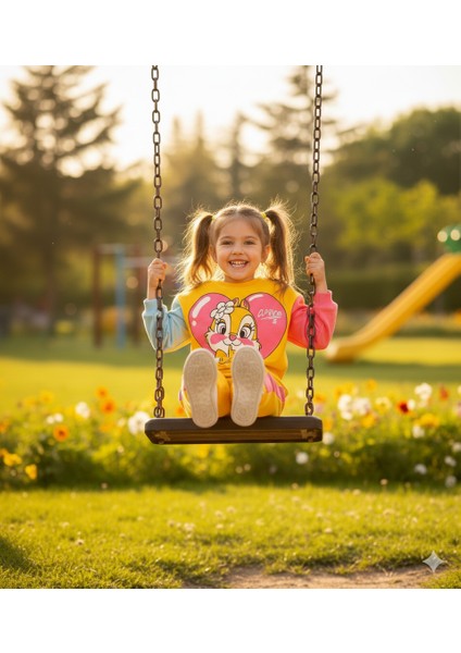 2-7 Yaş Chip & Dale Baskılı Renk Bloklu Çocuk Eşofman Takımı | Mevsimlik modelleri