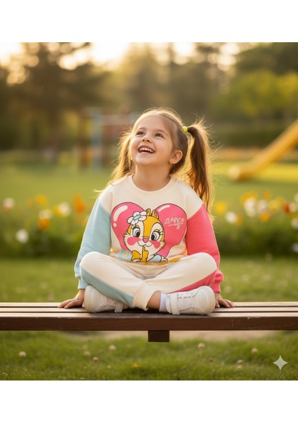 2-7 Yaş Chip & Dale Baskılı Renk Bloklu Çocuk Eşofman Takımı | Mevsimlik fiyatları