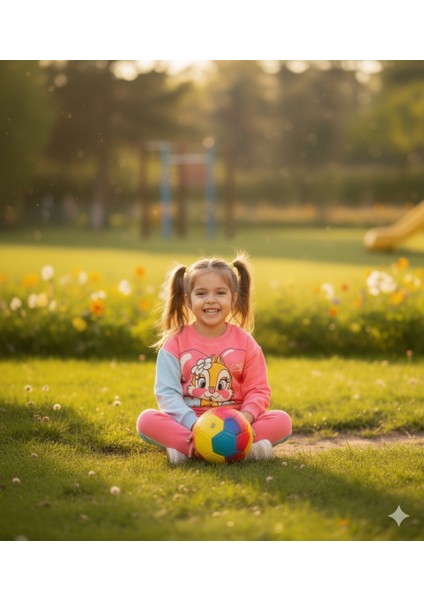 2-7 Yaş Chip & Dale Baskılı Renk Bloklu Çocuk Eşofman Takımı | Mevsimlik