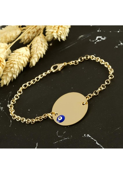 Yuvarlak Isim Yazılabilir Boş Plaka Bileklik fiyatları