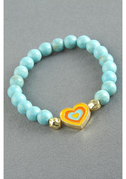 Karşık Figürlü Turkuaz Doğaltaş Bileklik fiyatları