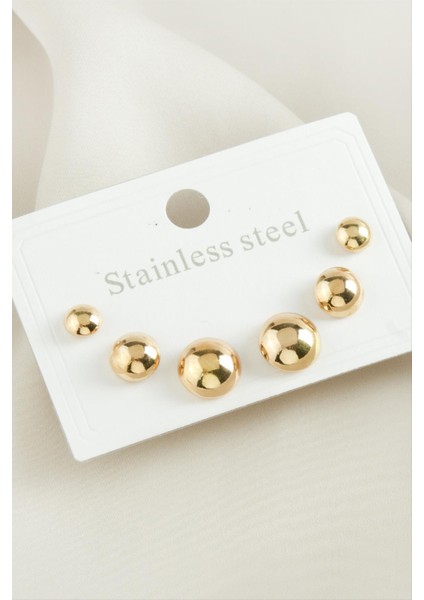 6 Adet Yuvarlak Çelik Küpe fiyatları