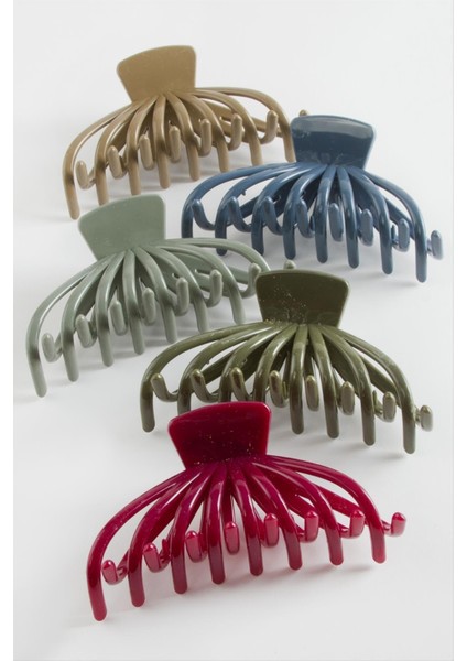 Taraklı Renkli Mandal Toka 11 cm modelleri