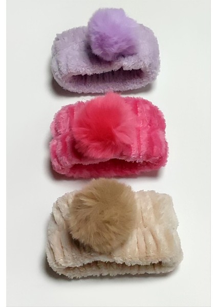 Ponponlu Lastikli Peluş Toka 1 Adet