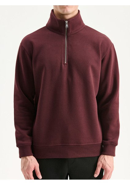 Lcw Yeni Artı Yeni Sezon Fermuarlı Dik Yaka Erkek Kalın Sweatshirt modelleri