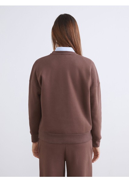 Lcw Yeni Nakışlı Oversize Kadın Kalın Sweatshirt fırsatları