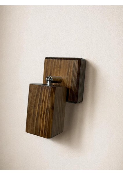 Duvar Aplik 360° Dönebilen Silindir Yansıtma Tasarımlı Tek Yönlü Ahşap Salon Hol Cafe Otel Aplik