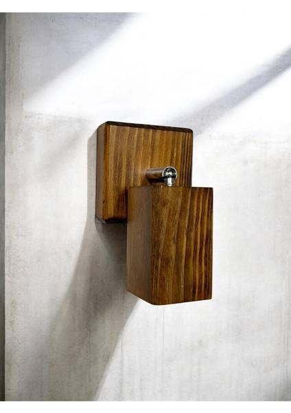 Duvar Aplik 360° Dönebilen Silindir Yansıtma Tasarımlı Tek Yönlü Ahşap Salon Hol Cafe Otel Aplik fırsatları