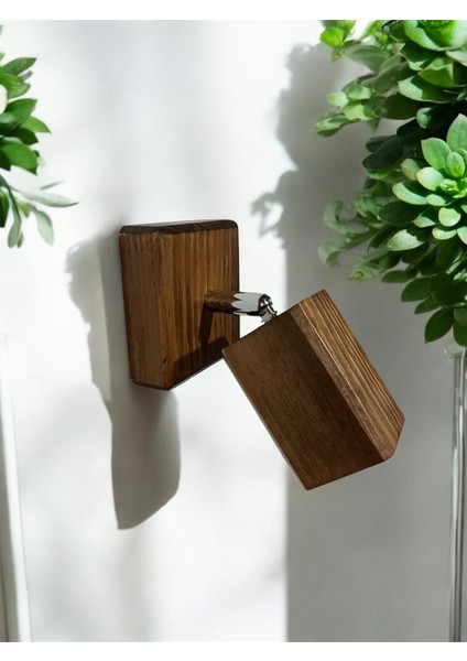 Duvar Aplik 360° Dönebilen Silindir Yansıtma Tasarımlı Tek Yönlü Ahşap Salon Hol Cafe Otel Aplik indirimleri