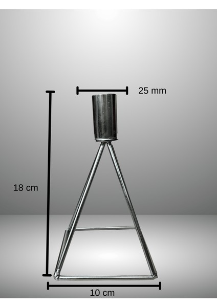 Gümüş Kaplama Piramit Mumluk Şamdan indirimleri