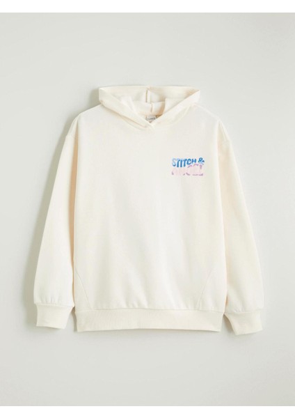 Lcw Yeni Özmarka Yeni Sezon Stitch ve Angel Baskılı Kız Çocuk Kalın Sweatshirt