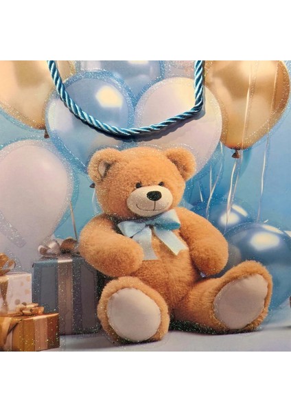 Büyük Boy Ayıcıklı Karton Hediye Çantası fiyatları