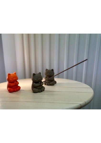 CRAFTSY3D Meditasyon Kedi Tütsülük – 3D Baskı Dekoratif Tütsü Tutucu modelleri