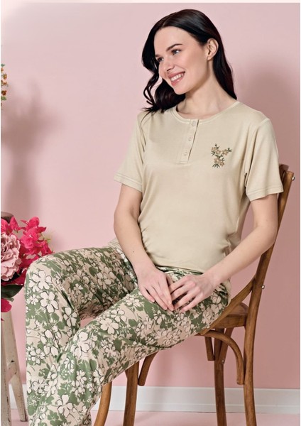 Kadın Viskon Pijama Takım 1827