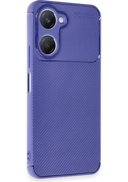 MYT09 Vivo Y18 Kılıf Auto Focus Karbon Kapak - Lacivert fiyatları